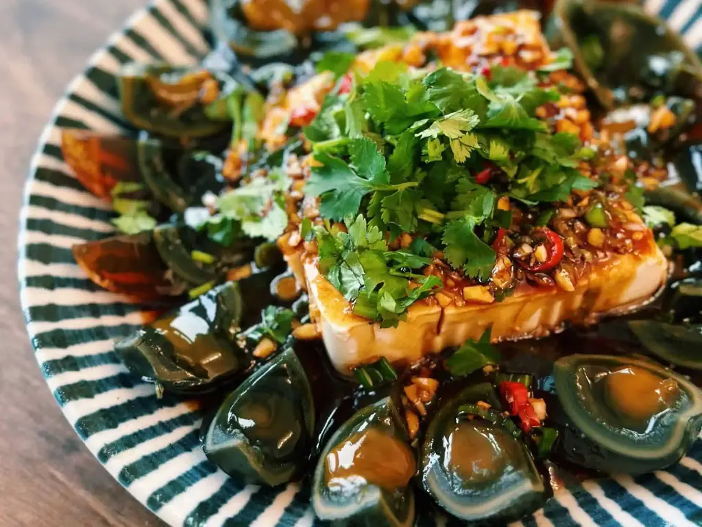 Century Egg and Tofu Salad